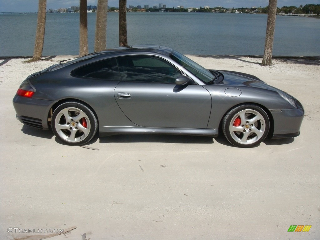 2003 911 Carrera 4S Coupe - Seal Grey Metallic / Graphite Grey photo #8