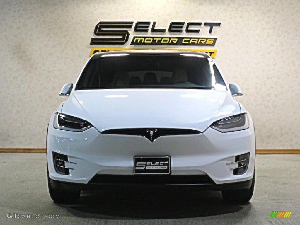 2016 Model X P90D - Pearl White Multi-Coat / Tan photo #2