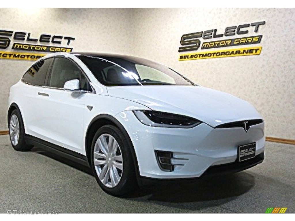 2016 Model X P90D - Pearl White Multi-Coat / Tan photo #3