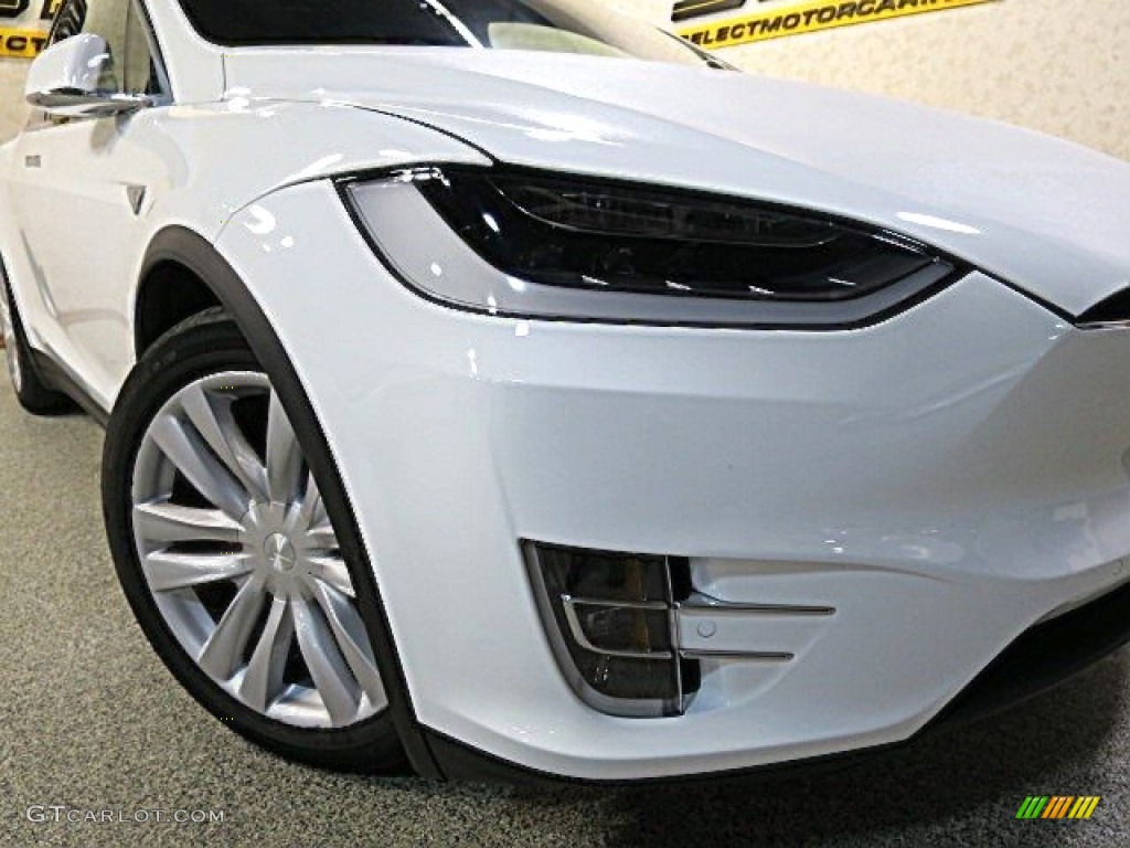 2016 Model X P90D - Pearl White Multi-Coat / Tan photo #8