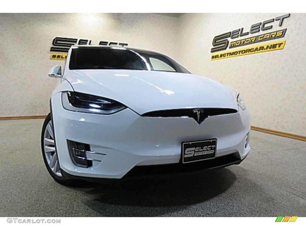 2016 Model X P90D - Pearl White Multi-Coat / Tan photo #10