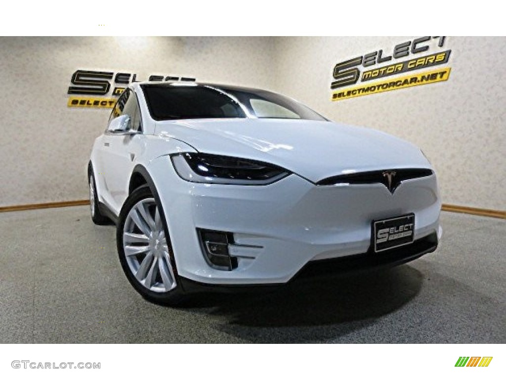 2016 Model X P90D - Pearl White Multi-Coat / Tan photo #16