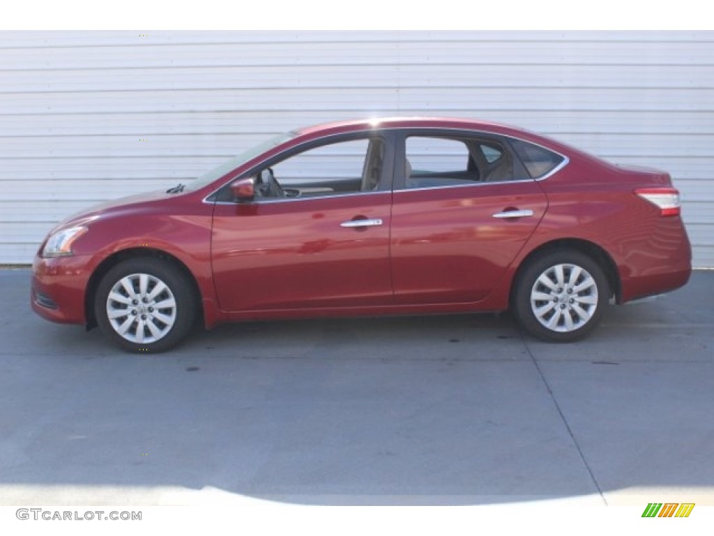 2013 Sentra SV - Red Brick / Marble Gray photo #6
