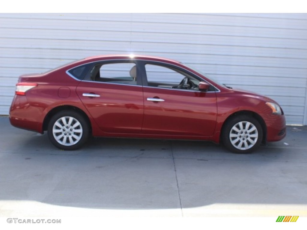 2013 Sentra SV - Red Brick / Marble Gray photo #10