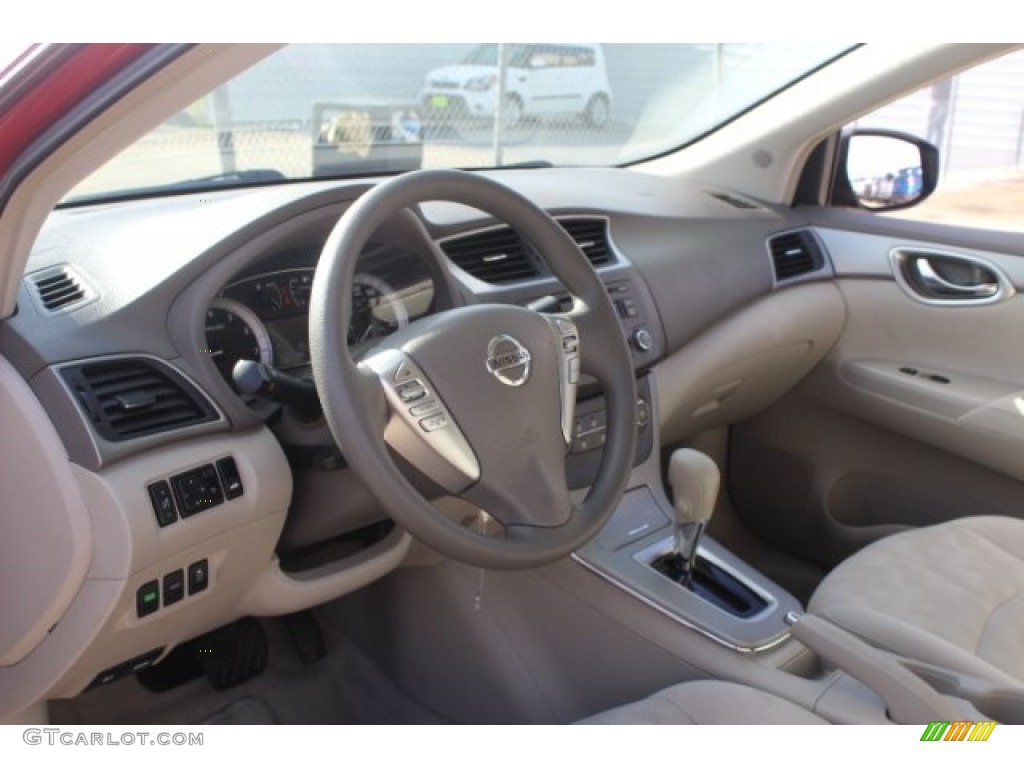 2013 Sentra SV - Red Brick / Marble Gray photo #14