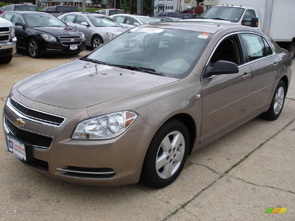 2008 Malibu LS Sedan - Amber Bronze Metallic / Cocoa/Cashmere Beige photo #1