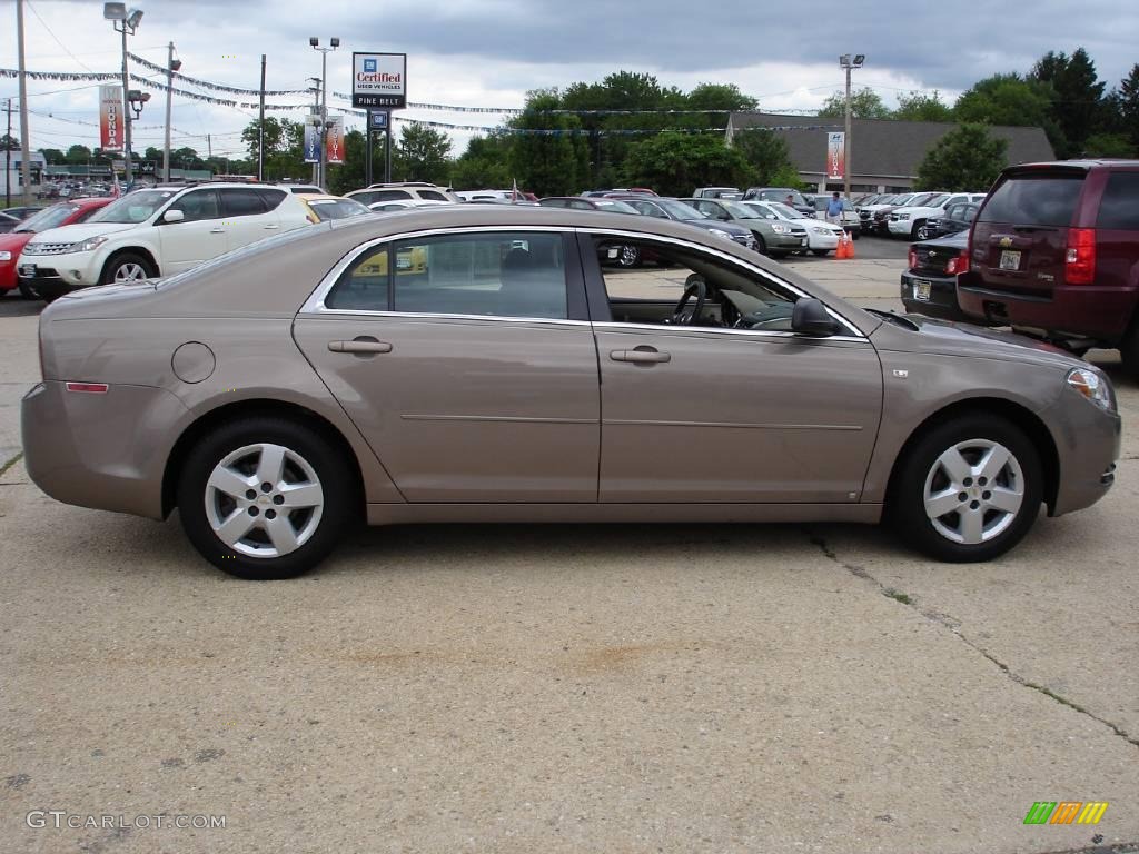 2008 Malibu LS Sedan - Amber Bronze Metallic / Cocoa/Cashmere Beige photo #3