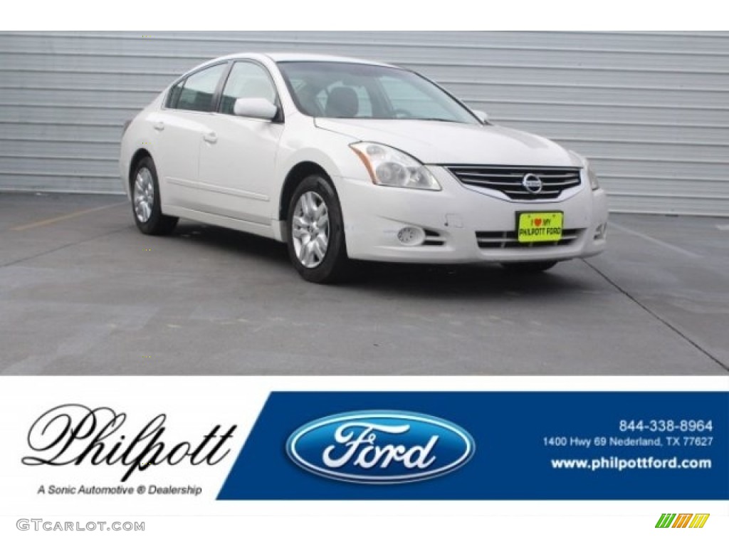 2012 Altima 2.5 S - Winter Frost White / Charcoal photo #1