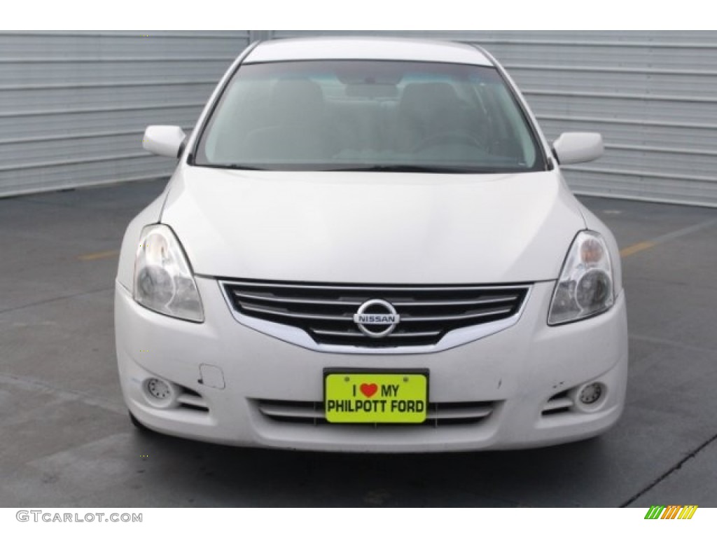 2012 Altima 2.5 S - Winter Frost White / Charcoal photo #2