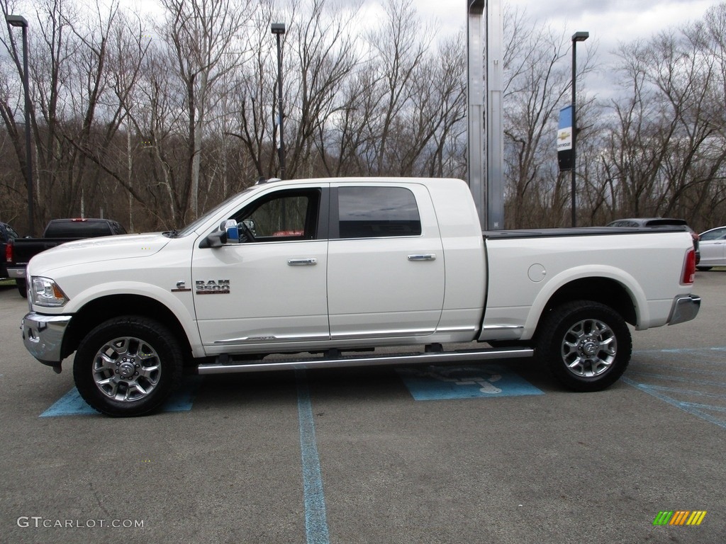 2017 3500 Limited Mega Cab 4x4 - Pearl White / Black photo #9