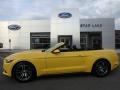 2017 Triple Yellow Ford Mustang EcoBoost Premium Convertible  photo #1