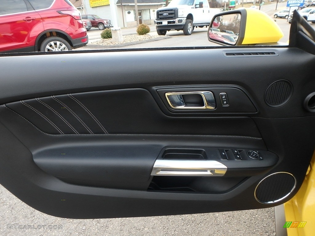 2017 Mustang EcoBoost Premium Convertible - Triple Yellow / Ebony photo #13