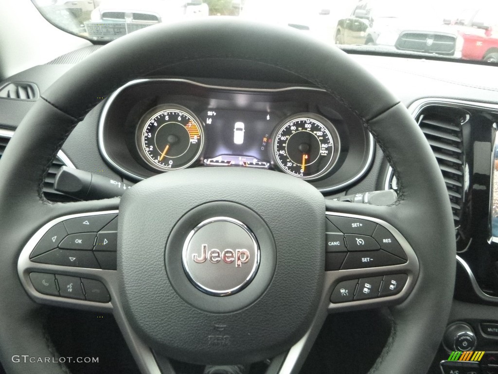 2019 Jeep Cherokee Limited 4x4 Black Steering Wheel Photo #125569623