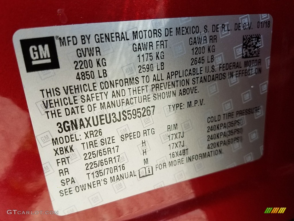 2018 Equinox LT AWD - Cajun Red Tintcoat / Jet Black photo #9