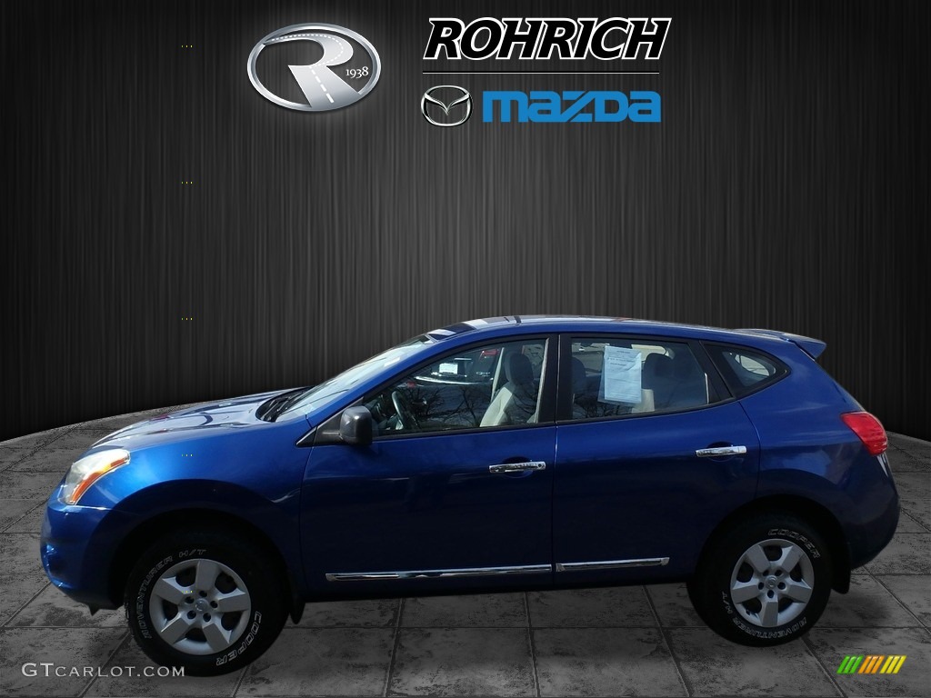 2011 Rogue S AWD - Indigo Blue Metallic / Black photo #4