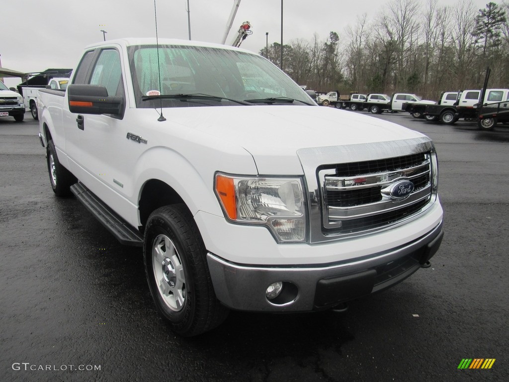 2014 F150 XLT SuperCab 4x4 - Oxford White / Pale Adobe photo #53