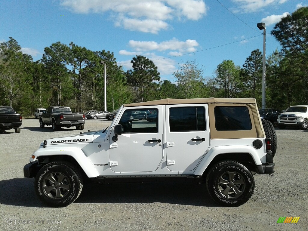 Bright White 2018 Jeep Wrangler Unlimited Golden Eagle 4x4 Exterior Photo #125574774