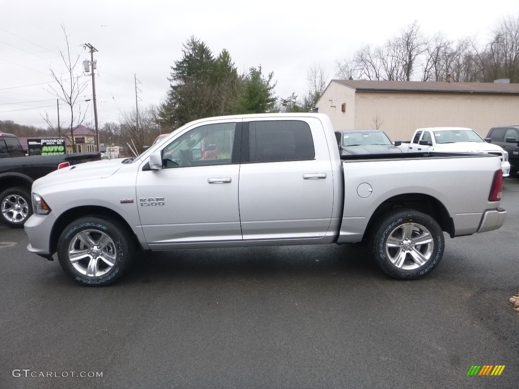 2018 1500 Sport Crew Cab 4x4 - Bright Silver Metallic / Black photo #2
