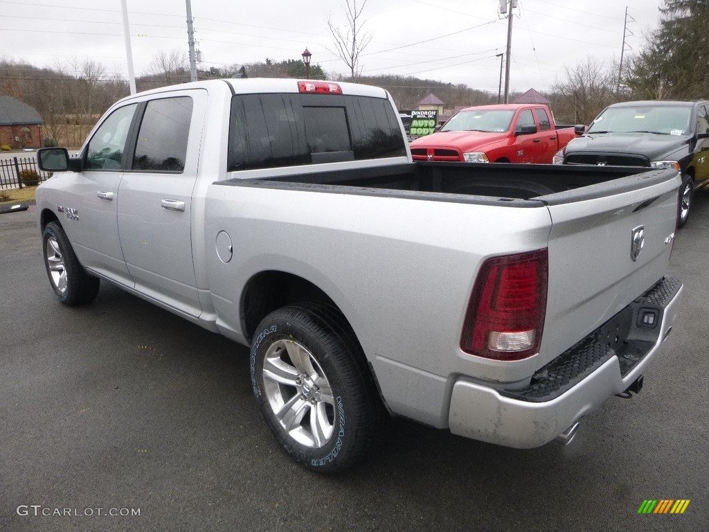 2018 1500 Sport Crew Cab 4x4 - Bright Silver Metallic / Black photo #3
