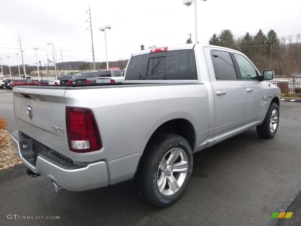2018 1500 Sport Crew Cab 4x4 - Bright Silver Metallic / Black photo #5