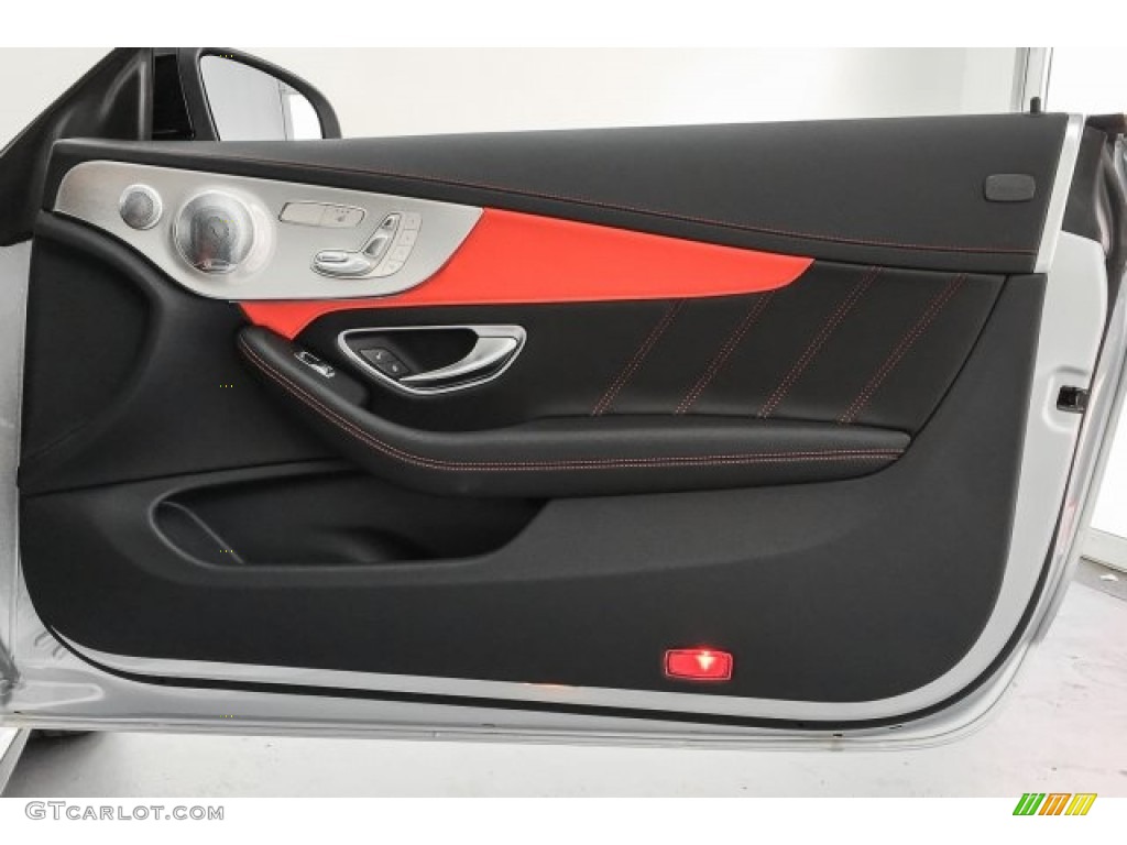 2018 Mercedes-Benz C 63 S AMG Cabriolet Red Pepper/Black Door Panel Photo #125577243
