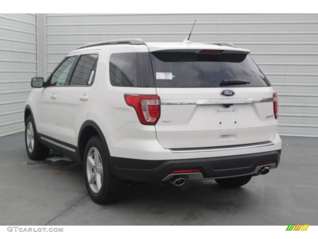 2018 Explorer XLT - White Platinum / Ebony Black photo #6