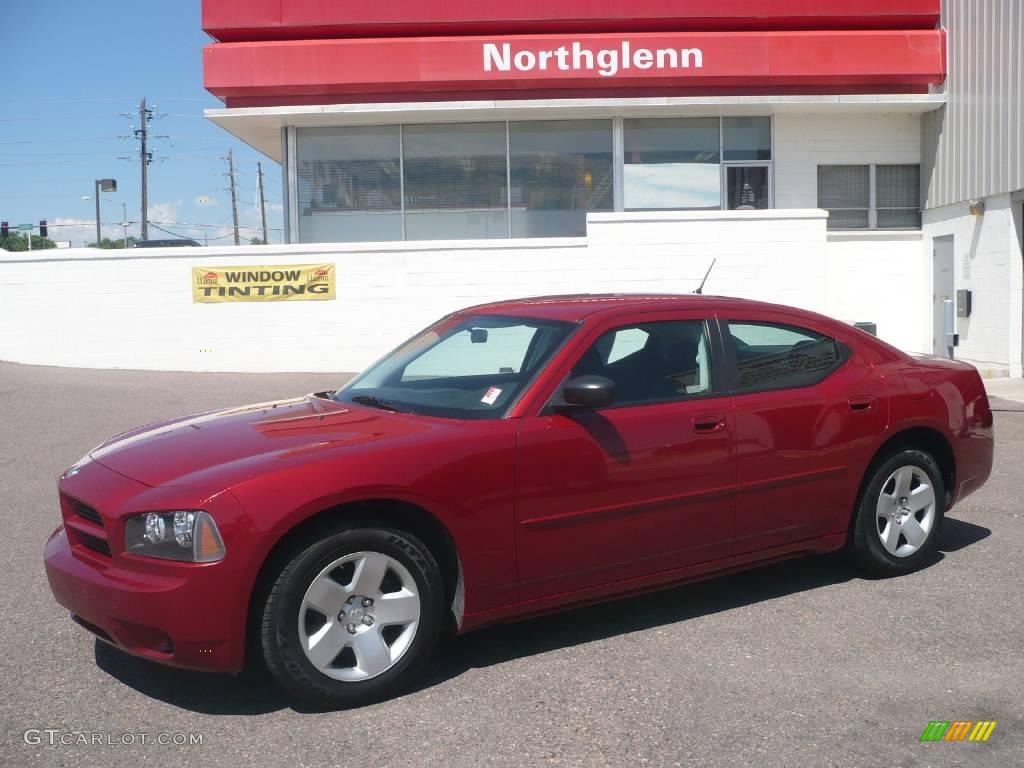 2008 Charger SE - Inferno Red Crystal Pearl / Dark Slate Gray photo #1