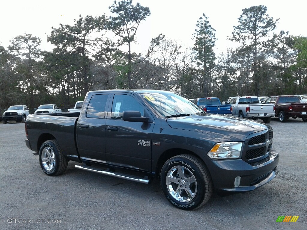2018 1500 Express Quad Cab - Granite Crystal Metallic / Black/Diesel Gray photo #7