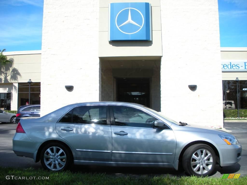 2007 Accord EX-L V6 Sedan - Alabaster Silver Metallic / Black photo #1