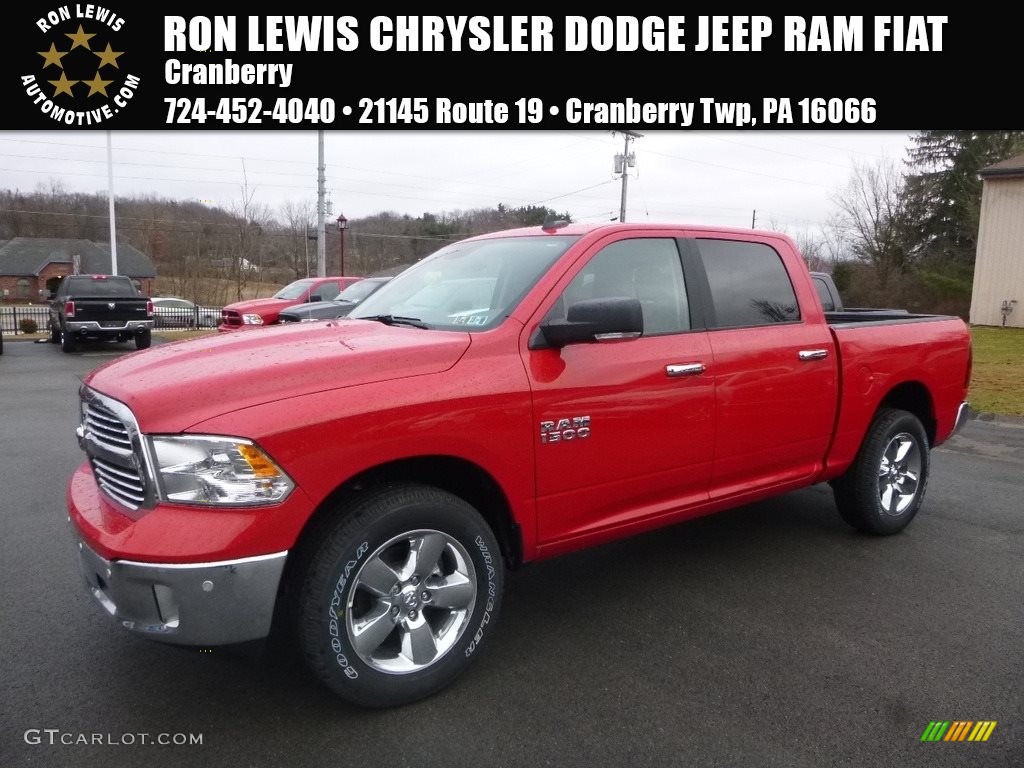 2018 1500 Big Horn Crew Cab 4x4 - Flame Red / Black/Diesel Gray photo #1