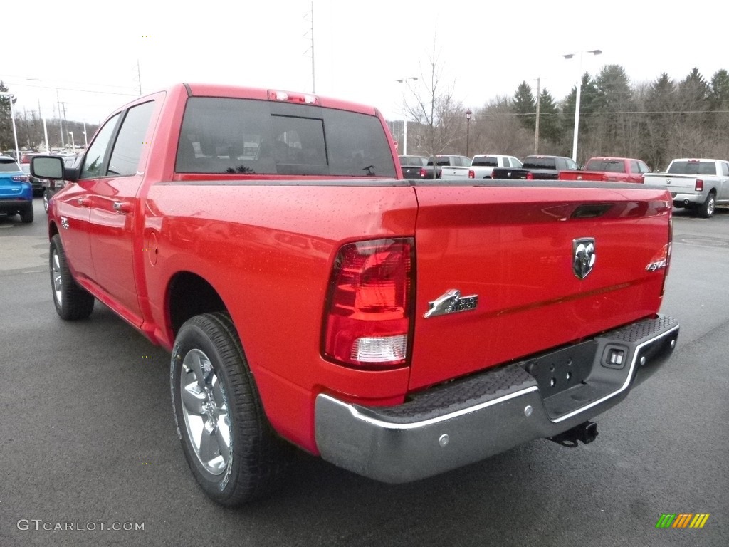 2018 1500 Big Horn Crew Cab 4x4 - Flame Red / Black/Diesel Gray photo #3