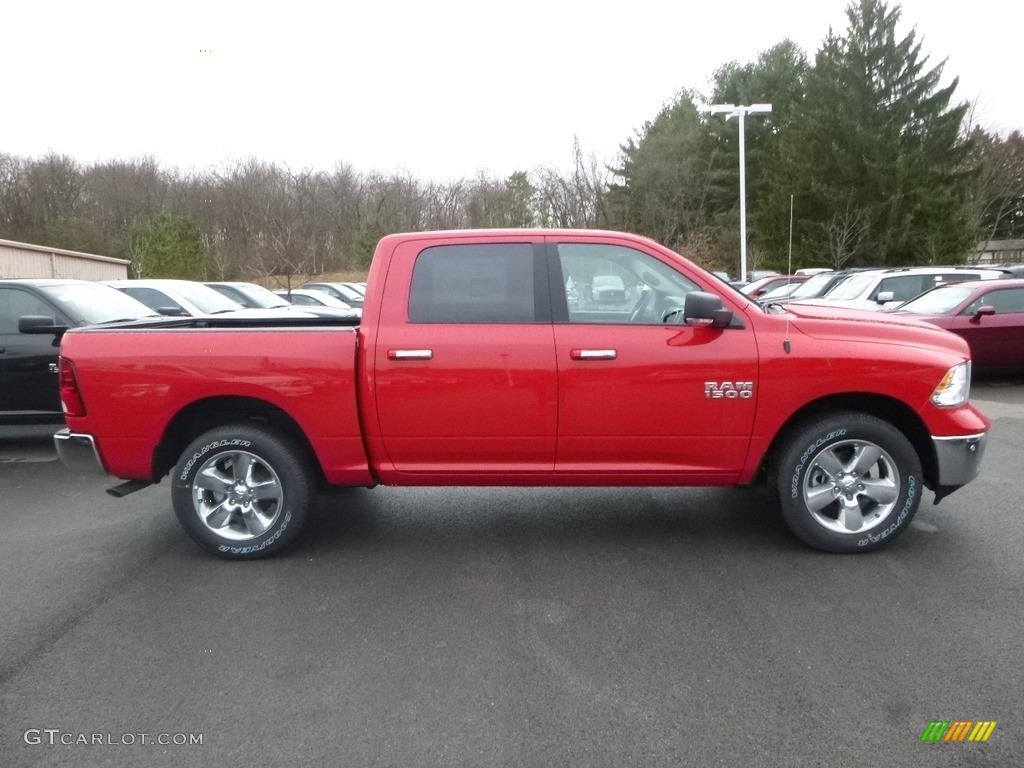 2018 1500 Big Horn Crew Cab 4x4 - Flame Red / Black/Diesel Gray photo #6