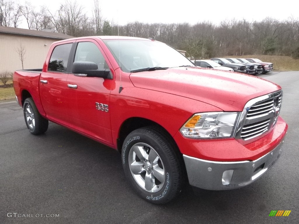 2018 1500 Big Horn Crew Cab 4x4 - Flame Red / Black/Diesel Gray photo #7