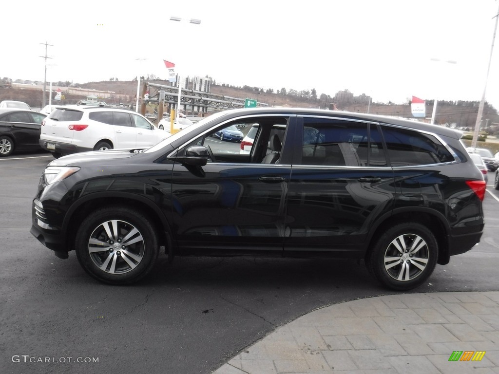 2016 Pilot EX-L AWD - Black Forest Pearl / Beige photo #7