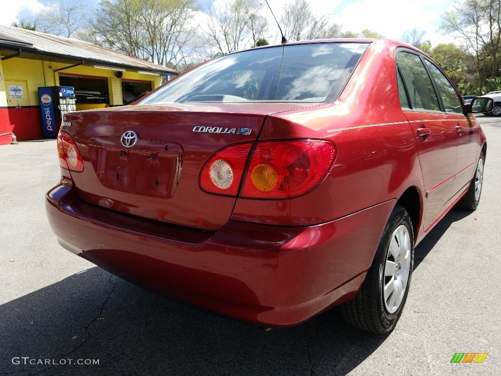 2004 Corolla LE - Impulse Red / Pebble Beige photo #3