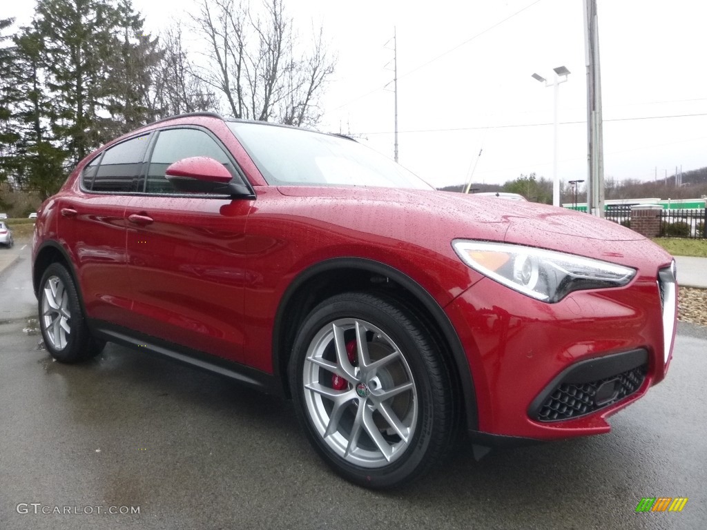 2018 Stelvio Ti AWD - Rosso Alfa (Red) / Black/Black photo #11