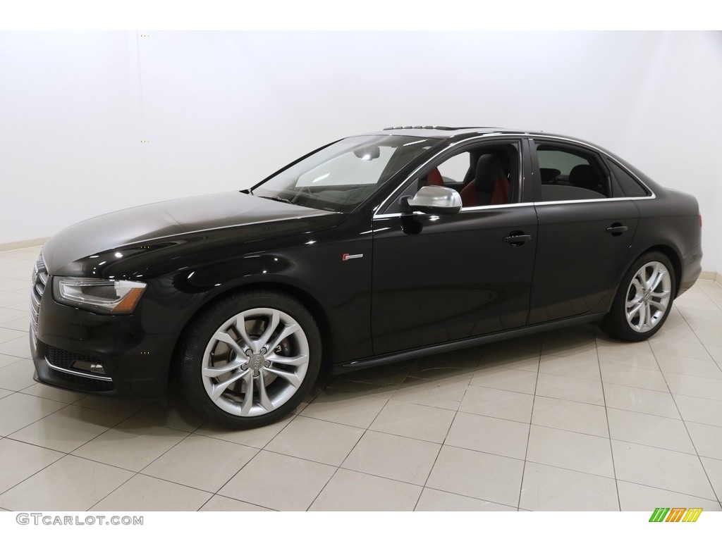 2015 S4 Premium Plus 3.0 TFSI quattro - Brilliant Black / Black/Magma Red photo #3