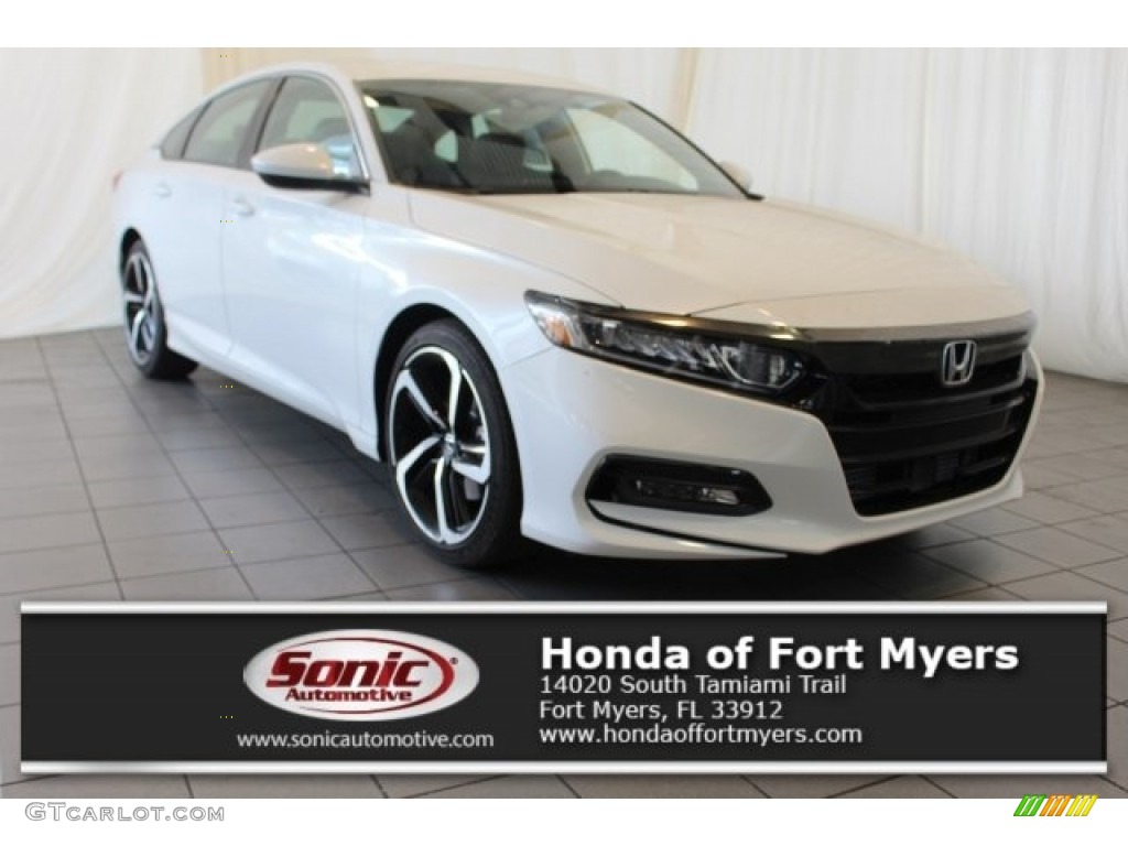 2018 Accord Sport Sedan - White Orchid Pearl / Black photo #1