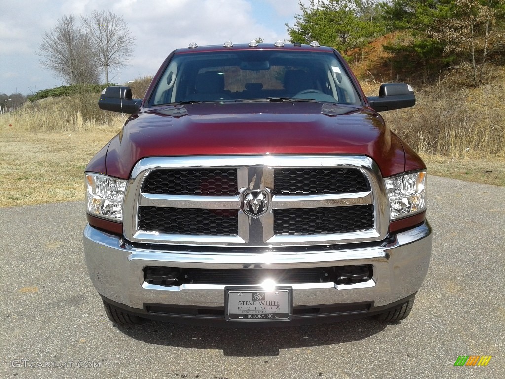 2018 3500 Tradesman Crew Cab 4x4 Dual Rear Wheel - Delmonico Red Pearl / Black/Diesel Gray photo #3