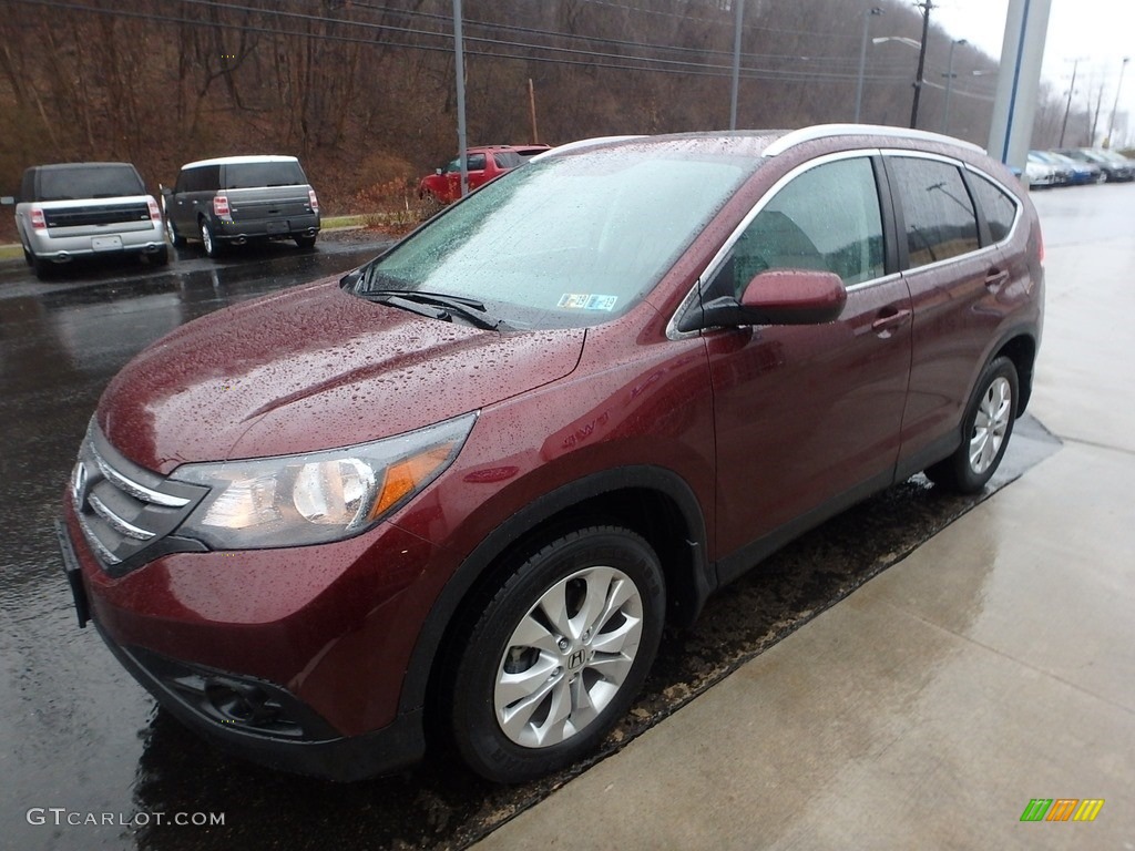 2014 CR-V EX-L AWD - Basque Red Pearl II / Gray photo #6