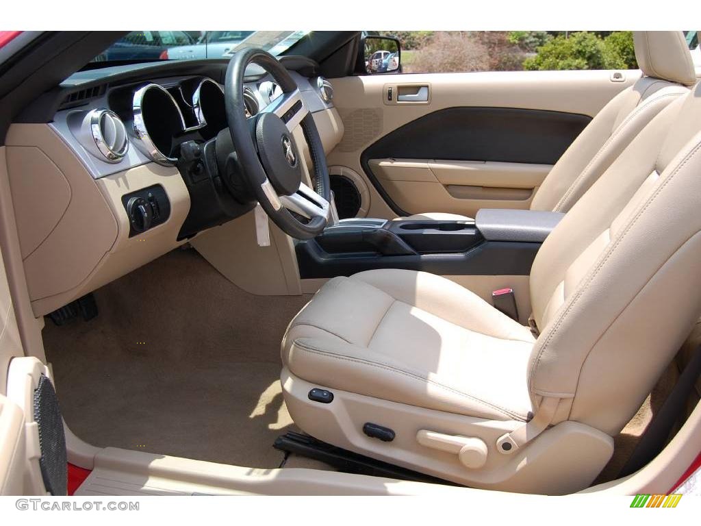 2006 Mustang V6 Premium Convertible - Torch Red / Light Parchment photo #5