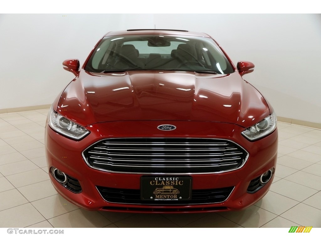 2014 Fusion Titanium - Ruby Red / Charcoal Black photo #2