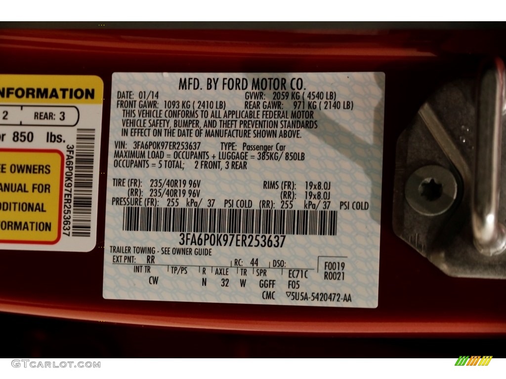 2014 Fusion Titanium - Ruby Red / Charcoal Black photo #29