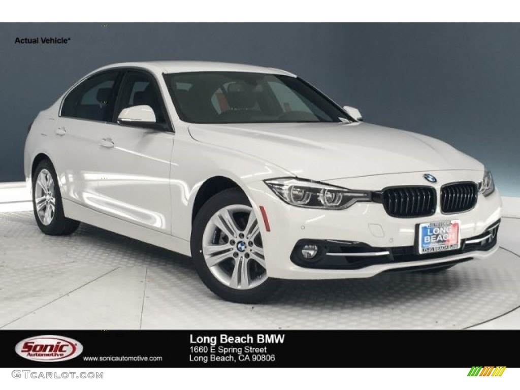 2018 3 Series 330i Sedan - Alpine White / Black photo #1