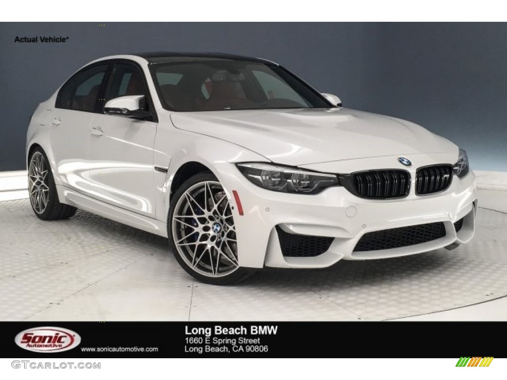 2018 M3 Sedan - Mineral White Metallic / Sakhir Orange/Black photo #1