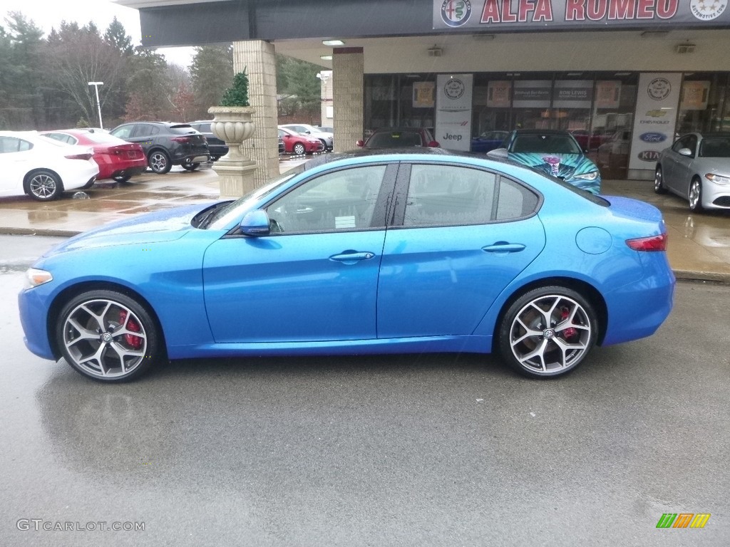 2018 Giulia Ti AWD - Misano Blue Metallic / Black/Dark Gray photo #3