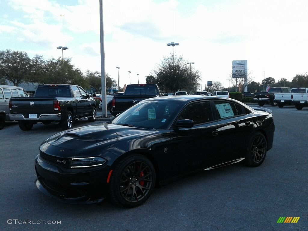 2018 Charger SRT Hellcat - Pitch Black / Ruby Red/Black photo #1