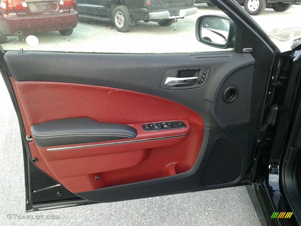 2018 Dodge Charger SRT Hellcat Ruby Red/Black Door Panel Photo #125616797