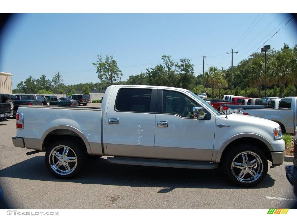 2007 F150 King Ranch SuperCrew 4x4 - Oxford White / Castano Brown Leather photo #14