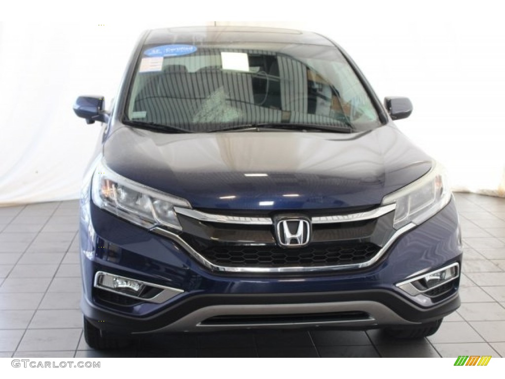 2015 CR-V EX - Obsidian Blue Pearl / Gray photo #4